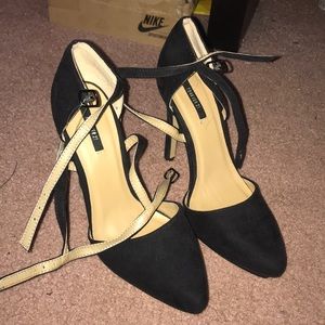 Brand new black Forever 21 strappy heels